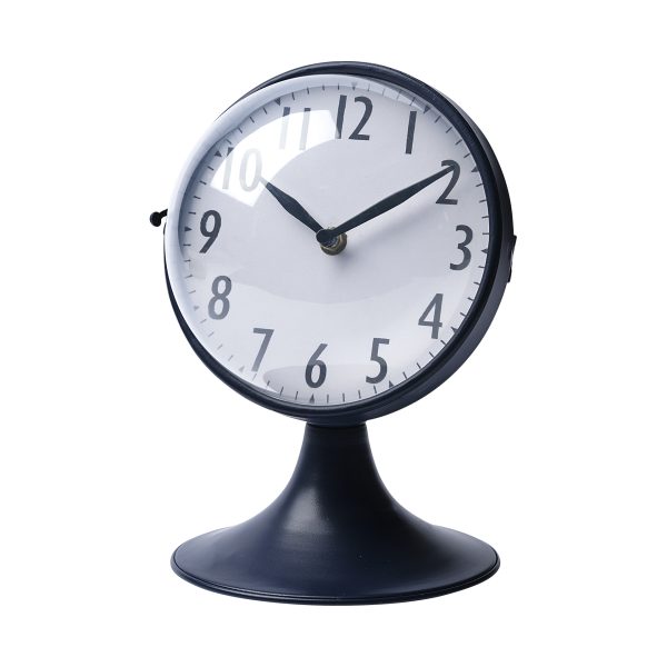 Weymouth Blue Metal Glass Dome Table Clock