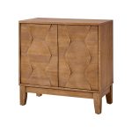 Whisnant Seadrift Hexagon Door Push-to-Open Accent Storage Cabinet