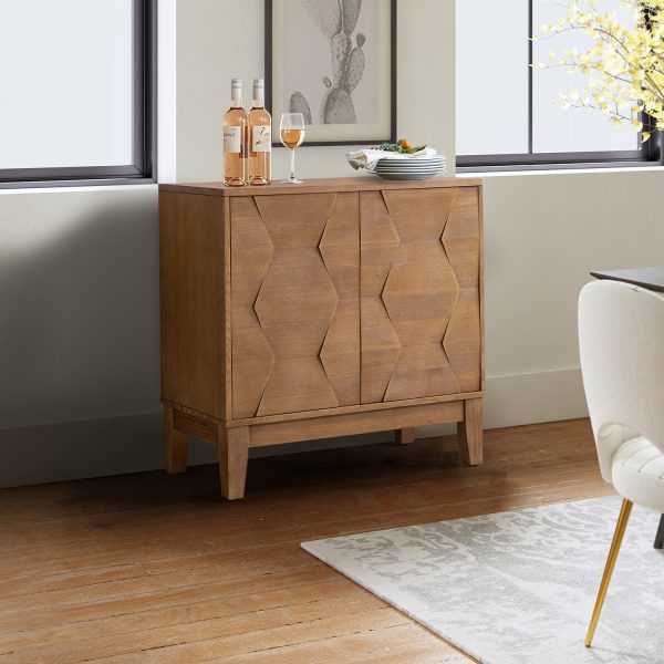 Whisnant Seadrift Hexagon Door Push to Open Accent Storage Cabinet