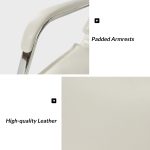 White Vegan Leather Wingback Tufted Adjustable Height Task Chair 10 White Vegan Leather Wingback Tufted Adjustable Height Task Chair