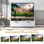 Modern White TV Stand with 2 Cabinets for 48-Inch TVs 10 Modern White TV Stand with 2 Cabinets for 48-Inch TVs