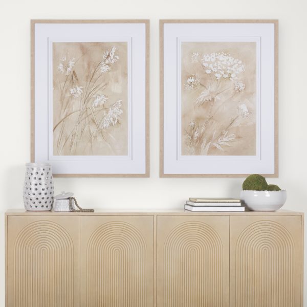 Wildflower II by Mercana Studio a Hand Embelished Textured Framed Art Print Matted under Glass 1