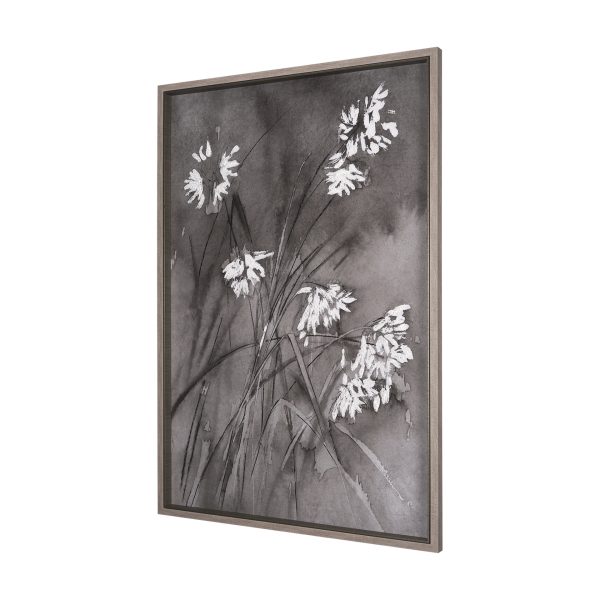 Wildflowers I Charcoal by Mercana Studio a Hand Embelished Textured Framed Art Print 2