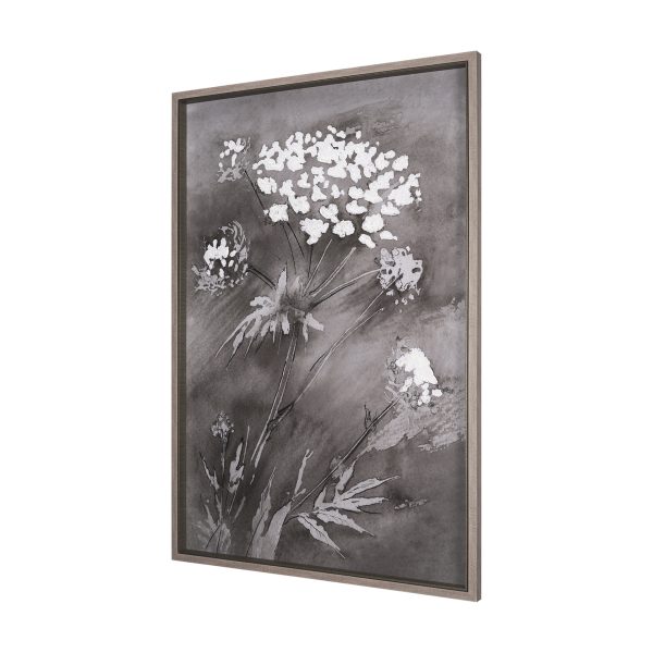Wildflowers II Charcoal by Mercana Studio a Hand Embelished Textured Framed Art Print 2