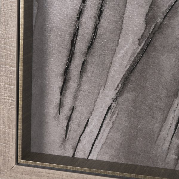 Wildflowers II Charcoal by Mercana Studio a Hand Embelished Textured Framed Art Print 5