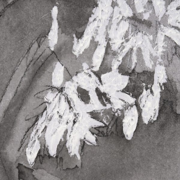 Wildflowers II Charcoal by Mercana Studio a Hand Embelished Textured Framed Art Print 6