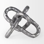 Wilhelm I (Small) 7L x 7W Silver Metal Link Decor Object