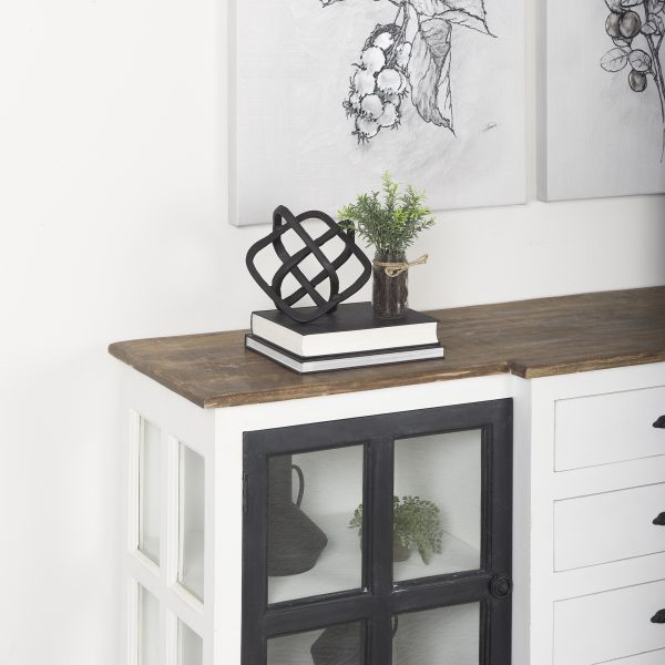 Willem I 9L x 9W Black Metal Open Cube Decor Object 4
