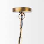 Willson 17.0L x 17.0W x 29.0H Black Iron W/Antique Brass Dome Pendant Light