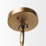 Willson 17.0L x 17.0W x 29.0H Black Iron W/Antique Brass Dome Pendant Light