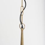 Willson 17.0L x 17.0W x 29.0H Black Iron W/Antique Brass Dome Pendant Light