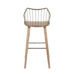 Winston 30 Farmhouse Whitewashed Wood and Copper Metal Barstool 16 Winston 30 Farmhouse Whitewashed Wood and Copper Metal Barstool