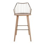 Winston 30 Farmhouse Whitewashed Wood and Copper Metal Barstool 17 Winston 30 Farmhouse Whitewashed Wood and Copper Metal Barstool