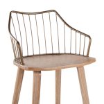 Winston 30 Farmhouse Whitewashed Wood and Copper Metal Barstool 18 Winston 30 Farmhouse Whitewashed Wood and Copper Metal Barstool