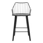 Winston Black Farmhouse Spindle Back 26-Inch Counter Stool 26 Winston Black Farmhouse Spindle Back 26-Inch Counter Stool