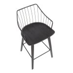 Winston Black Farmhouse Spindle Back 26-Inch Counter Stool 27 Winston Black Farmhouse Spindle Back 26-Inch Counter Stool