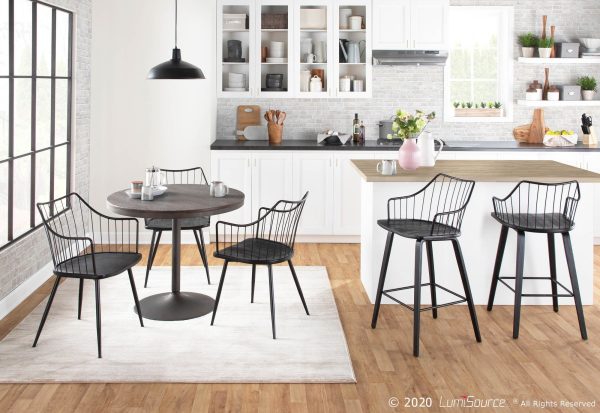 Winston Black Farmhouse Spindle Back 26 Inch Counter Stool 5