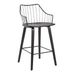 Winston Black Farmhouse Spindle Back 26-Inch Counter Stool 22 Winston Black Farmhouse Spindle Back 26-Inch Counter Stool