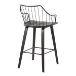 Winston Black Farmhouse Spindle Back 26-Inch Counter Stool 24 Winston Black Farmhouse Spindle Back 26-Inch Counter Stool