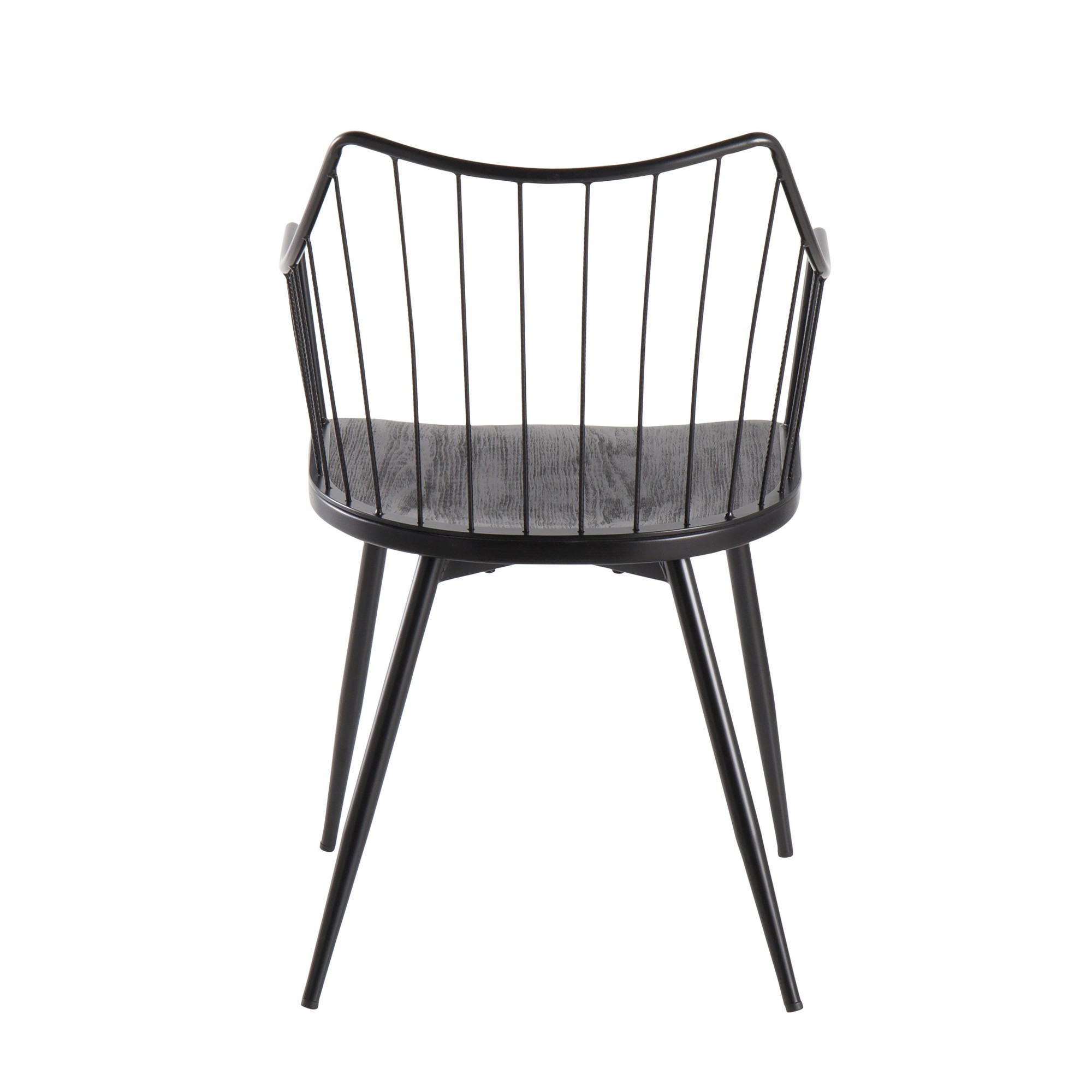 Winston Black Metal and Wood Spindle-Back Farmhouse Accent Chair 6 Winston Black Metal and Wood Spindle-Back Farmhouse Accent Chair - Image 6