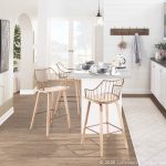 Winston Farmhouse Counter Stool White Washed Wood Antique Copper 17 Winston Farmhouse Counter Stool White Washed Wood Antique Copper