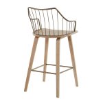 Winston Farmhouse Counter Stool White Washed Wood Antique Copper 26 Winston Farmhouse Counter Stool White Washed Wood Antique Copper
