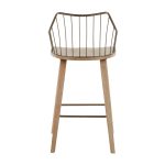 Winston Farmhouse Counter Stool White Washed Wood Antique Copper 27 Winston Farmhouse Counter Stool White Washed Wood Antique Copper