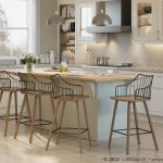 Winston Farmhouse Counter Stool White Washed Wood Antique Copper 16 Winston Farmhouse Counter Stool White Washed Wood Antique Copper