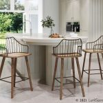 Winston Farmhouse Counter Stool White Washed Wood Antique Copper 23 Winston Farmhouse Counter Stool White Washed Wood Antique Copper