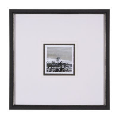 Winter Day III by Mercana Studio a Hand Embelished Textured Framed Art Print Matted under Glass