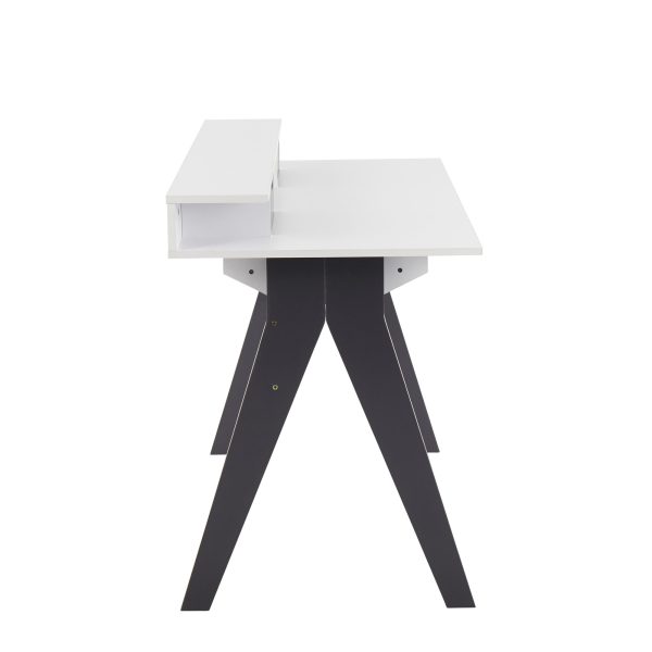 Wishbone Contemporary Grey and White Wood Desk 3