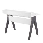 Wishbone Contemporary Grey and White Wood Desk 16 Wishbone Contemporary Grey and White Wood Desk