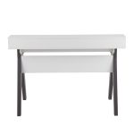 Wishbone Contemporary Grey and White Wood Desk 17 Wishbone Contemporary Grey and White Wood Desk