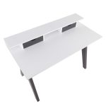 Wishbone Contemporary Grey and White Wood Desk 19 Wishbone Contemporary Grey and White Wood Desk