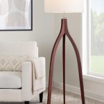 Wishbone Walnut Wood Contemporary Tripod Floor Lamp 10 Wishbone Walnut Wood Contemporary Tripod Floor Lamp