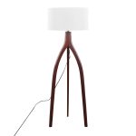 Wishbone Walnut Wood Contemporary Tripod Floor Lamp 16 Wishbone Walnut Wood Contemporary Tripod Floor Lamp
