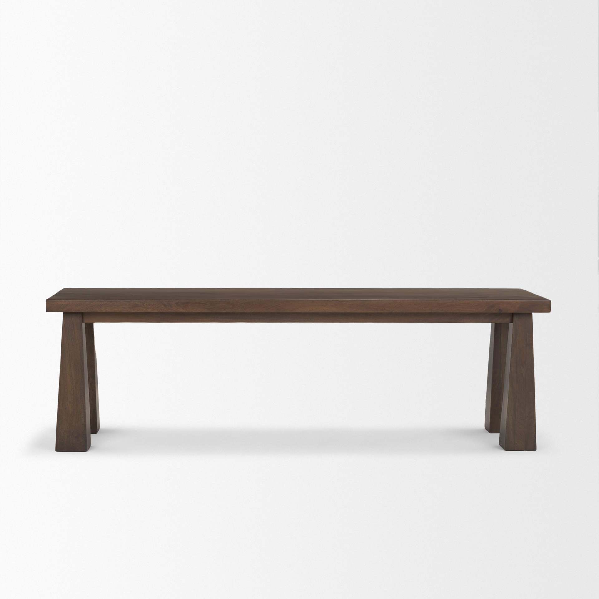 Wolcott Rectangular Dark Brown Solid Wood Bench 4 Wolcott Rectangular Dark Brown Solid Wood Bench - Image 4