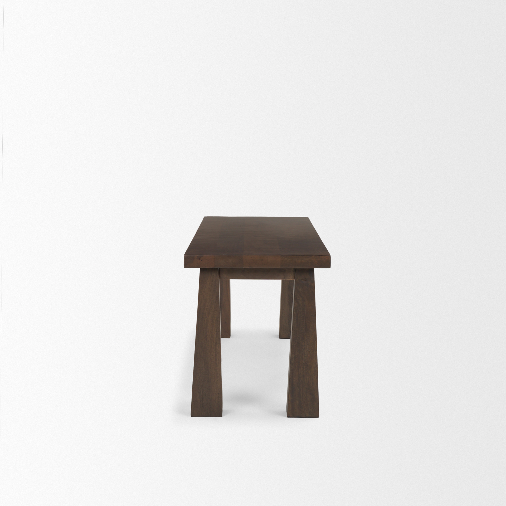 Wolcott Rectangular Dark Brown Solid Wood Bench 5 Wolcott Rectangular Dark Brown Solid Wood Bench - Image 5