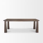 Wolcott Rectangular Dark Brown Solid Wood Dining Table