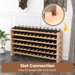 Stackable Wooden Wine Rack Holds 72 Bottles 12 Stackable Wooden Wine Rack Holds 72 Bottles