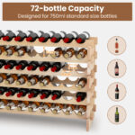 Stackable Wooden Wine Rack Holds 72 Bottles 13 Stackable Wooden Wine Rack Holds 72 Bottles