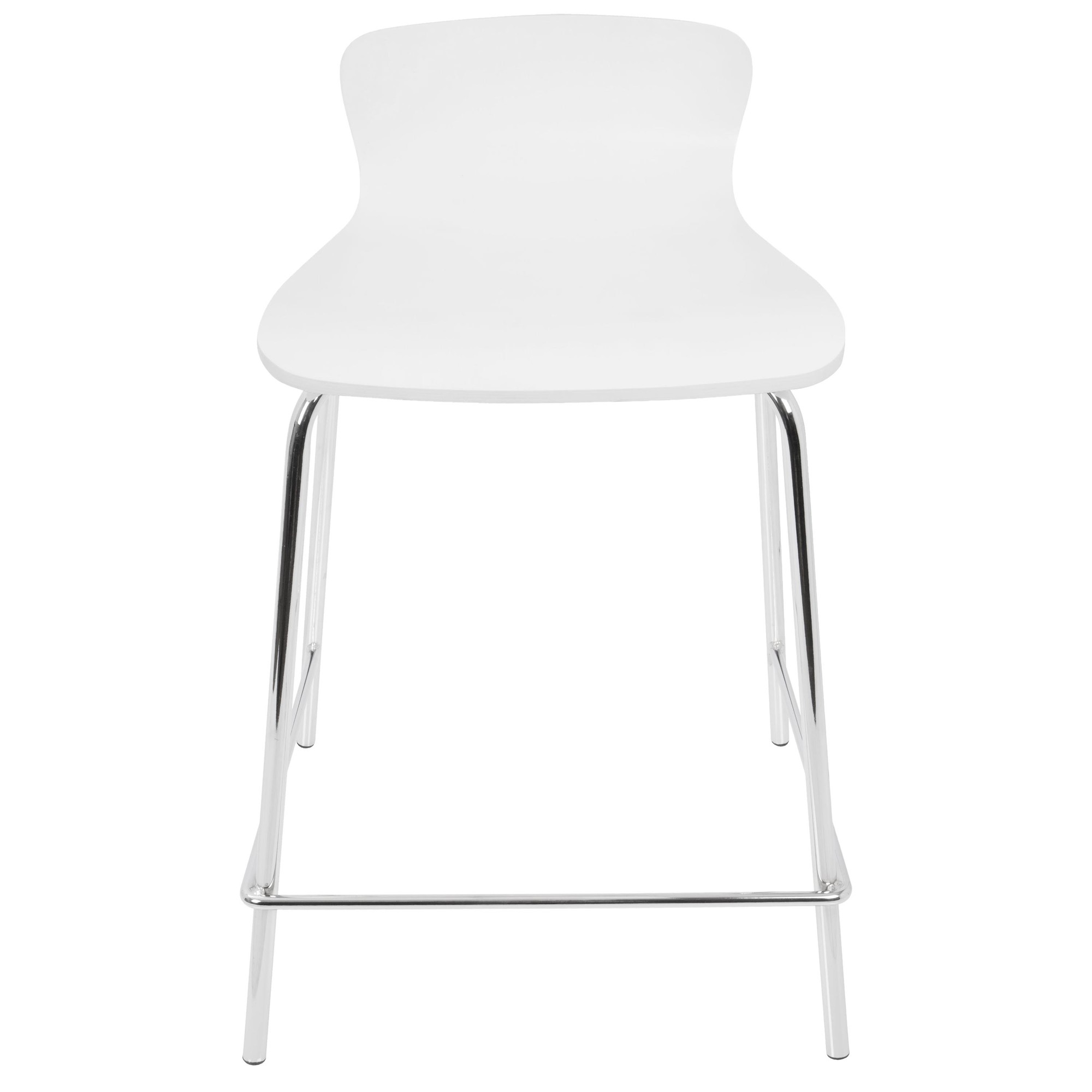 Woodstacker White Contemporary Bentwood Stackable Counter Stools (Set of 2) 6 Woodstacker White Contemporary Bentwood Stackable Counter Stools (Set of 2) - Image 6