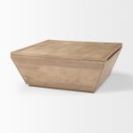 Wyatt 41.0L x 41.0W x 16.0H Brown Wood Angular Coffee Table