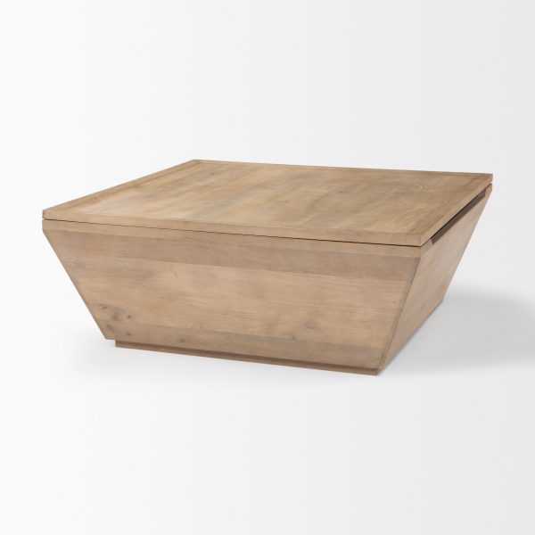 Wyatt 41.0L x 41.0W x 16.0H Brown Wood Angular Coffee Table 6