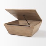 Wyatt 41.0L x 41.0W x 16.0H Brown Wood Angular Coffee Table