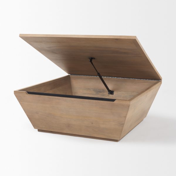 Wyatt 41.0L x 41.0W x 16.0H Brown Wood Angular Coffee Table 7