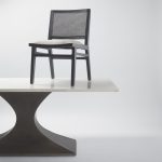 Wynn 20.5L x 24.6W x 34.1H Beige Fabric W/Black Wood Dining Chair
