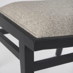 Wynn 20.5L x 24.6W x 34.1H Beige Fabric W/Black Wood Dining Chair