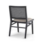 Wynn 20.5L x 24.6W x 34.1H Beige Fabric W/Black Wood Dining Chair