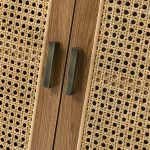 Wyoming Walnut Rattan Door Accent Cabinet with Shelves 10 Wyoming Walnut Rattan Door Accent Cabinet with Shelves